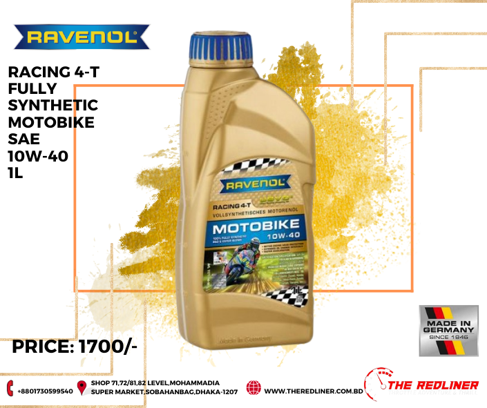 RAVENOL RACING 4-T FULLY SYNTHETIC MOTOBIKE SAE 10W-40 1L RAVENOL RACING 4T FULLY SYNTHETIC MOTORBIKE SAE 10W40 1L - Image 1
