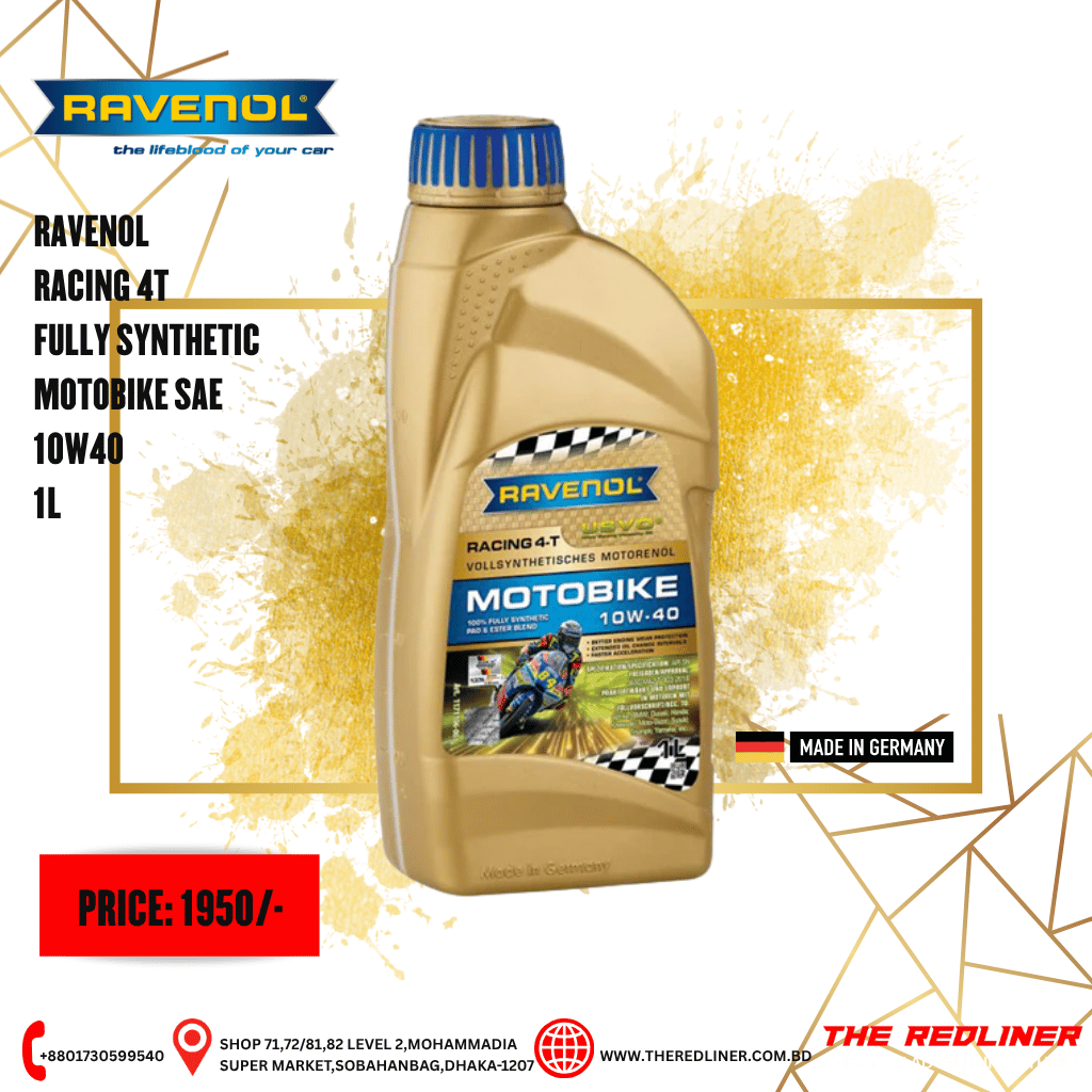 RAVENOL RACING 4T FULLY SYNTHETIC MOTOBIKE SAE 10W-40 1L (1) RAVENOL RACING 4T FULLY SYNTHETIC MOTORBIKE SAE 10W40 1L - Image 1