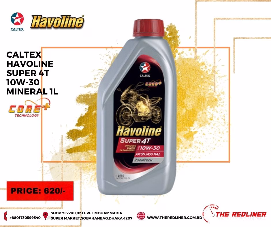 CALTEX HAVOLINE SUPER 4T 10W-30 MINERAL 1L CALTEX HAVOLINE SUPER 4T 10W30 MINERAL 1L - Image 1