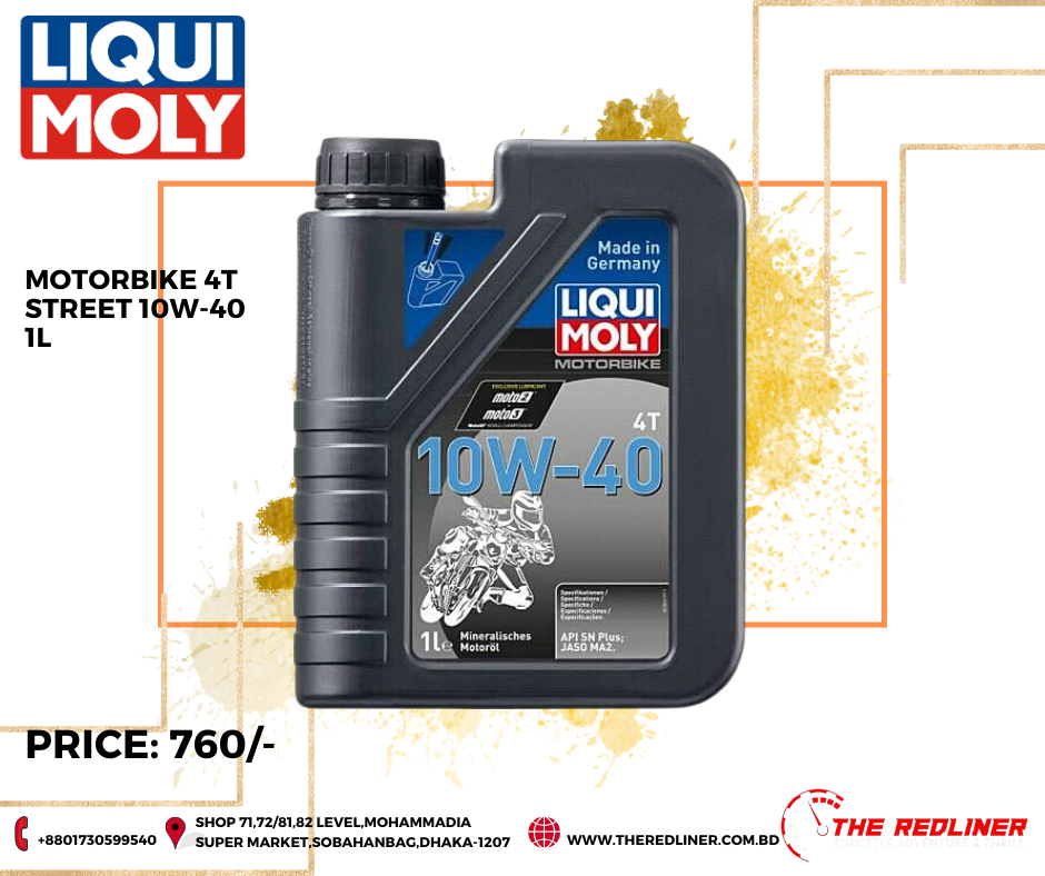 LIQUI MOLY MOTORBIKE 4T STREET 10W-40 1L LIQUI MOLY MOTORBIKE 4T STREET 10W-40 - Image 1