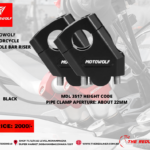 MOTOWOLF HANDLEBAR RISER 22MM BLACK