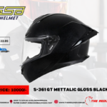GSB HELMET S-3761 GT METTALIC GLOSS BLACK