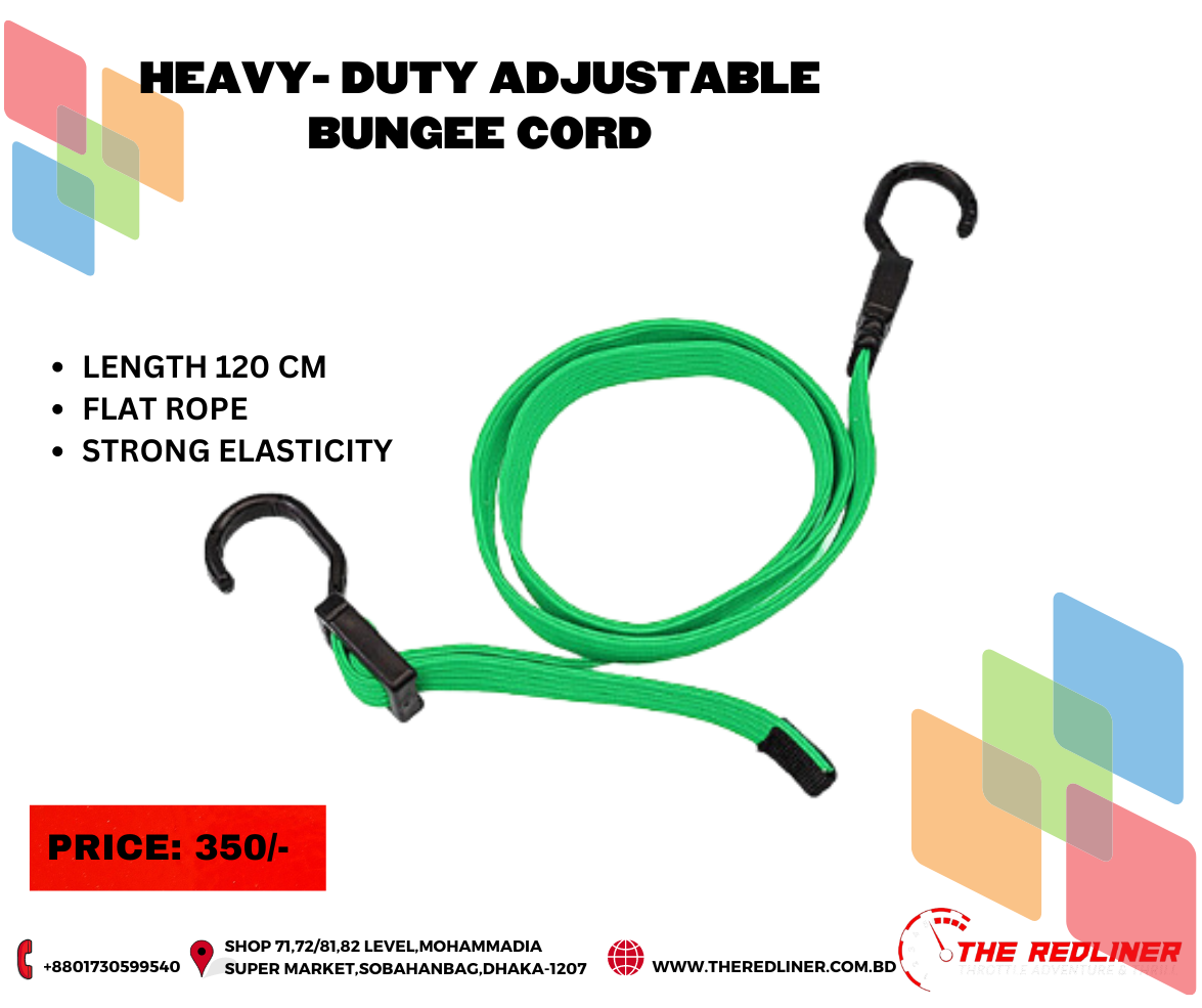 HEAVY- DUTY ADJUSTABLE BUNGEE CORD GREEN HEAVY-DUTY ADJUSTABLE BUNGEE CORD GREEN - Image 1
