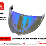 MT V-28B VISOR AURORA BLUE NIGHT-VISION