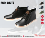 MOTORCYCLE RIDING RAIN BOOT BLACK