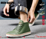MOTORCYCLE RIDING RAIN BOOT ARMY GREEN - Image 2
