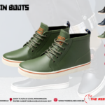 MOTORCYCLE RIDING RAIN BOOT ARMY GREEN