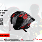 STEELBIRD HELMET SBA-16 ISS LOREM GLOSSY BLACK RED
