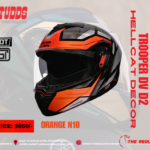 STUDDS TROOPER DV D2 HELLCAT DECOR  ORANGE N10