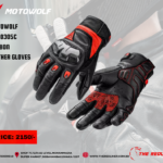 MOTOWOLF  MDL0305C CARBON LEATHER GLOVES BLACK RED
