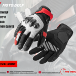 MOTOWOLF MDL0347 CARBON LEATHER GLOVES WHITE
