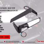 MOTORCYCLE AERODYNAMIC REAR VIEW MIRROR WITH INDICATOR LED LIGHT