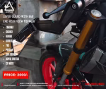 MOTORCYCLE LEVER GUARD WITH BAR END REAR VIEW MIRROR - Image 3