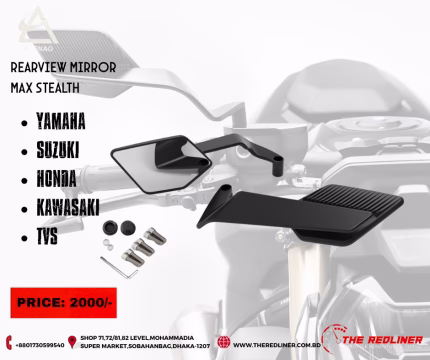 MOTORCYCLE REAR VIEW MIRROR MAX STEALTH