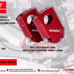 MOTOWOLF HANDLEBAR RISER 22MM RED