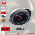 VULCAN REVOLUTION GLOSS BLACK HELMET - Image 2