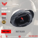 VULCAN REVOLUTION MATT BLACK HELMET - Image 2